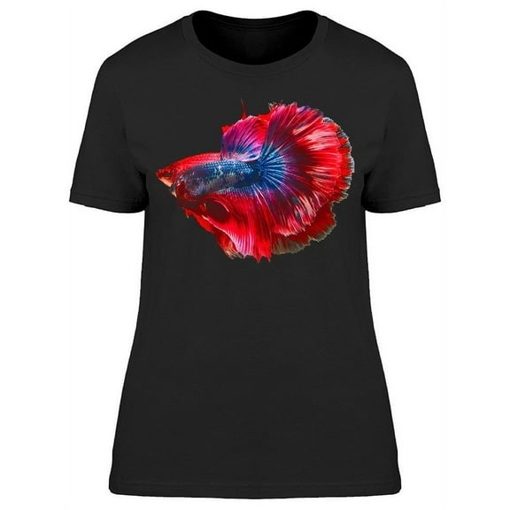 Contiguous Red-Colored Betta  T-Shirt Women -Image by Shutterstock, Female XX-Large
