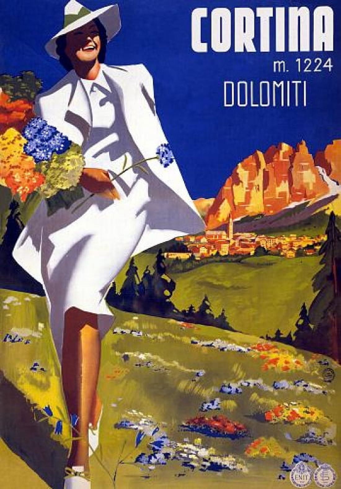 Contina m 1224 Dolomiti Italian Travel Canvas Art - (18 x 24)