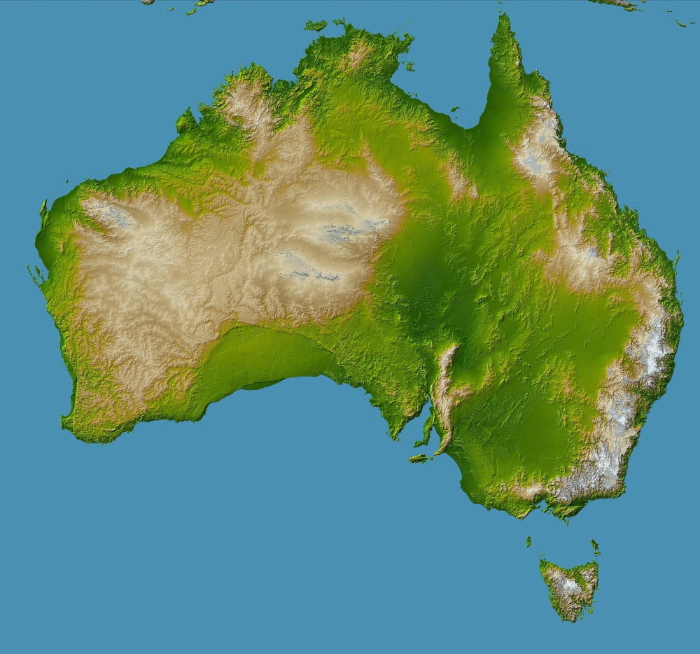 Continent of Australia Canvas Art - Stocktrek Images (29 x 27)