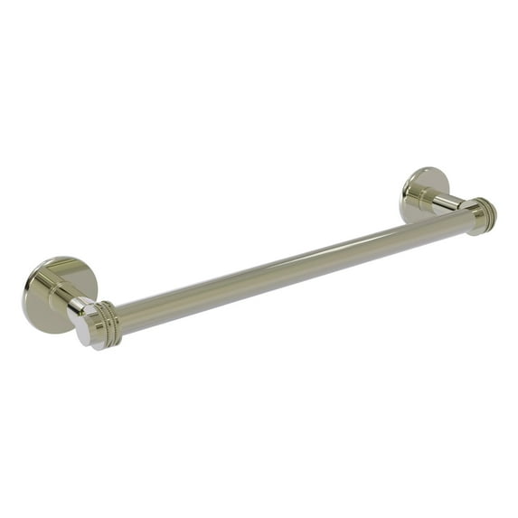 Continental 18-in Towel Bar with Dotted Detail in Polished Nickel