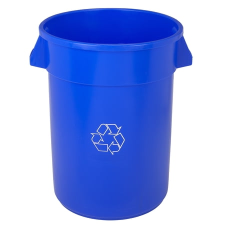 Continental 3200-1 Commercial Huskee Recycle Container, Blue, 32 Gallon