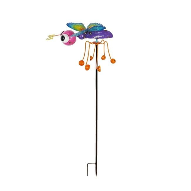 Colorful Multicolor Metal Butterfly Garden Stake with Spinning Legs