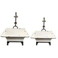 thumbnail image 1 of Continental Art Center 193082 2 Piece Fiece Enameled Sink Planters - White, 1 of 1