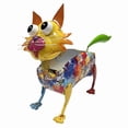 thumbnail image 1 of Continental Art Center 23246 Colorful Enameled Metal Abstract Cat Planter - Multi Color, 1 of 1