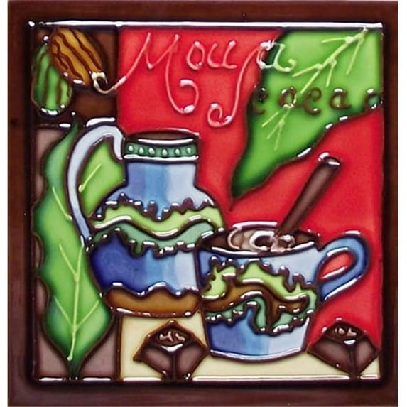 Continental Art Center SD-106 4 x 4 in. Dark Coffee Set No.4 Ceramic Art Tile
