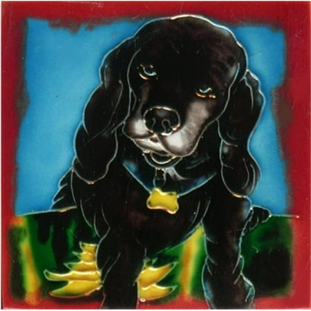 Continental Art Center SD-041 4 x 4 in. Dog No.3 Ceramic Art Tile