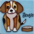 thumbnail image 1 of Continental Art Center M-2003 3 x 3 in. Beagle Dog Ceramic Magnet, 1 of 1