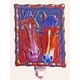 thumbnail image 1 of Continental Art Center NL9602 Hand Painted Glass Night Light - Two Horse Faces, 1 of 1
