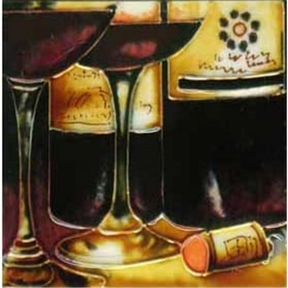Continental Art Center SD-050 4 x 4 in. Dark Wine Set No.4 Ceramic Art Tile