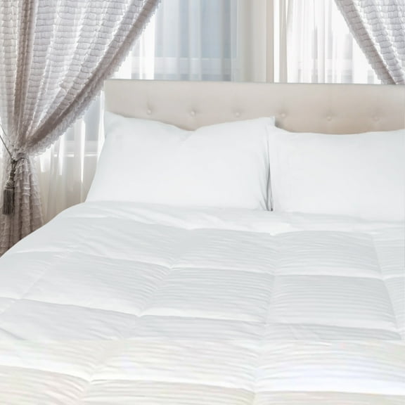Continental Bedding “Affinity” All Season Down Alternative 100% Cotton Quilted Comforter Full Size Duvet Insert 76x86 Inch