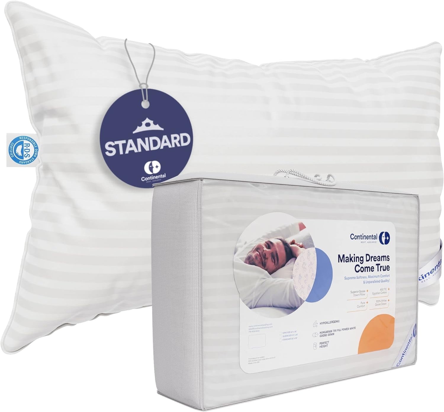 Downlite hotel & resort hungarian white goose down pillow collection online