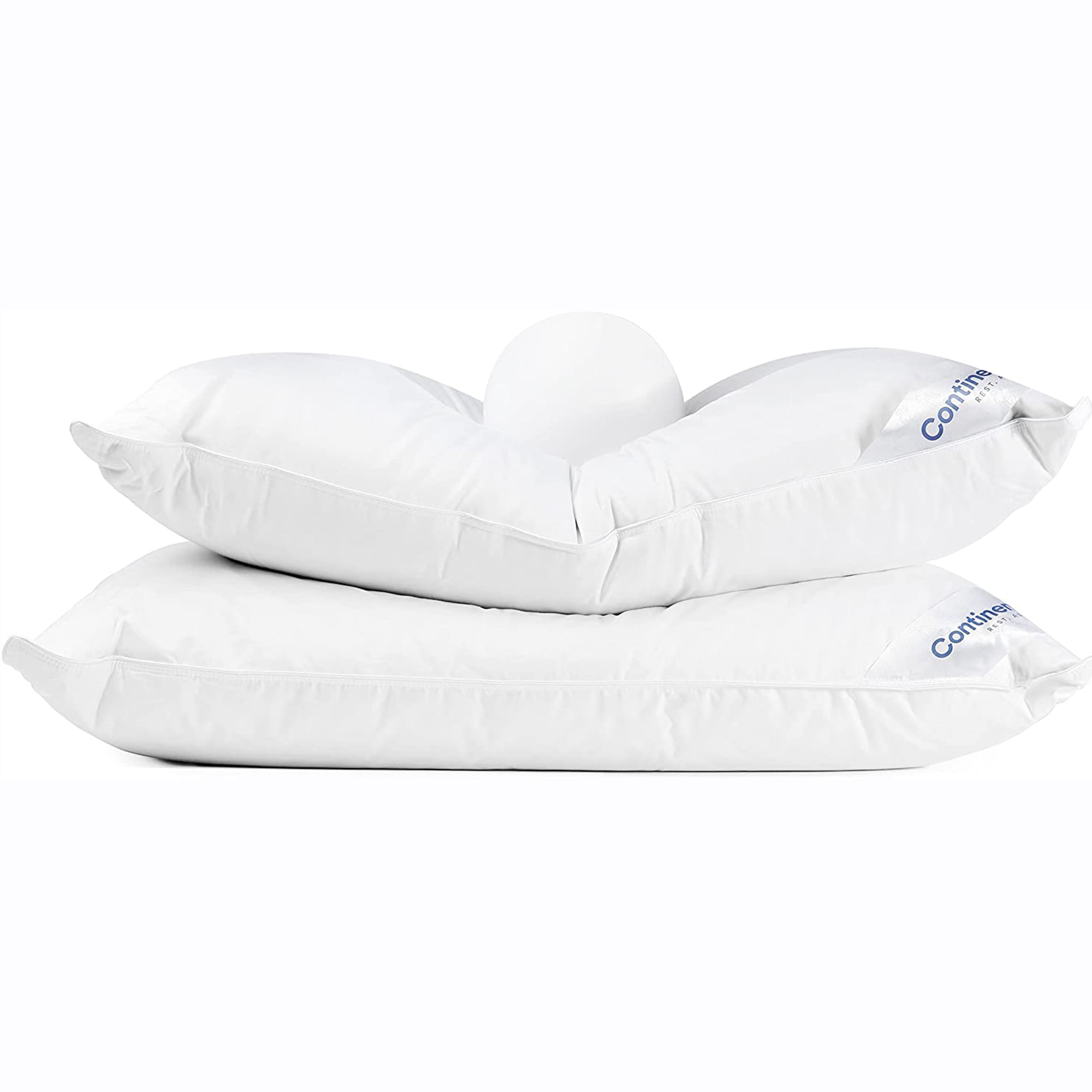 Continental Bedding Firm White Goose Down Pillow 550 Fill Power, Queen