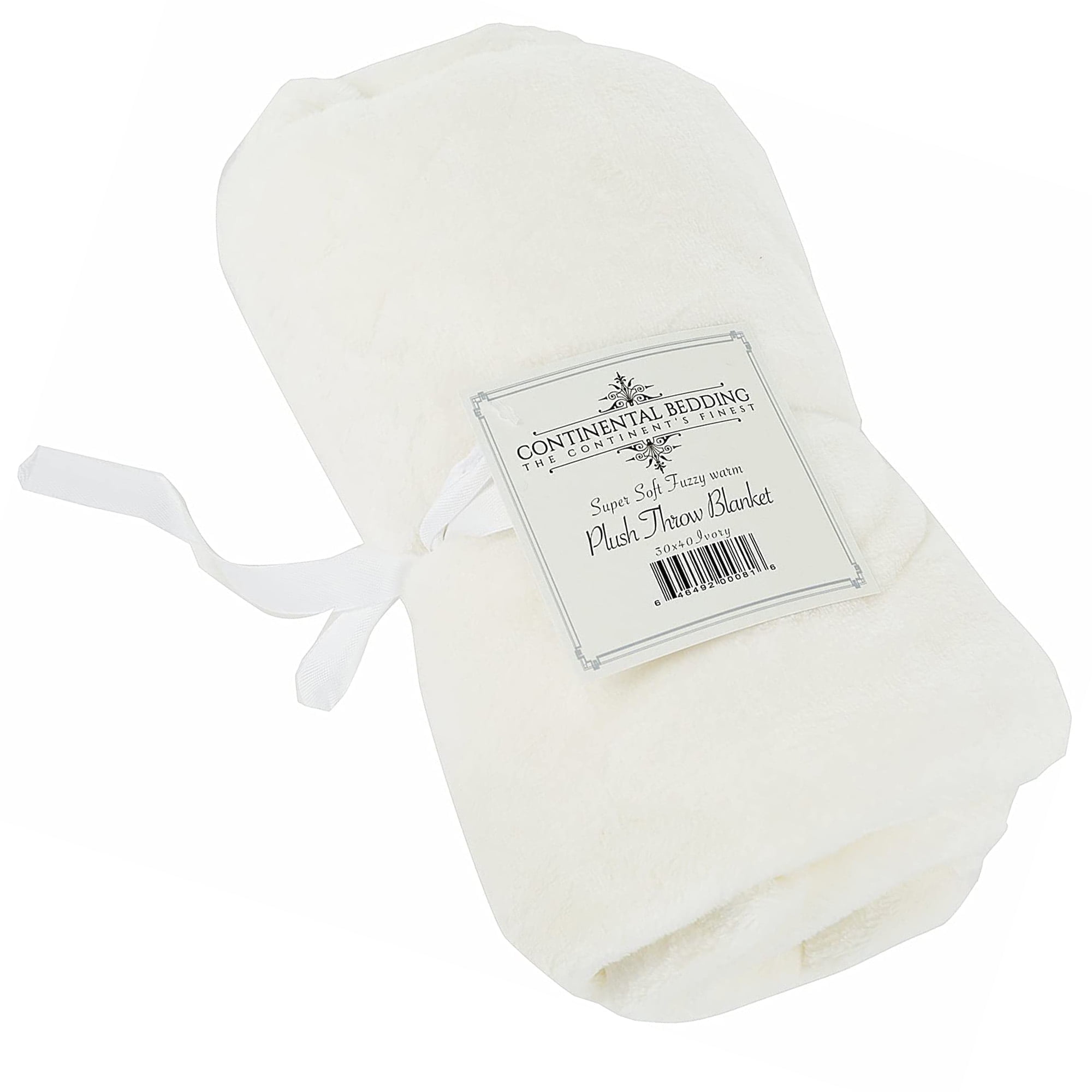 Ivory Micro Fleece Toddler Throw Blanket 30x40 Inches