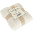 thumbnail image 1 of Ivory Cream Off-White, 50x60 inch Velvety Soft Classic Solid Plush Fleece Throw Blanket, 1 of 6