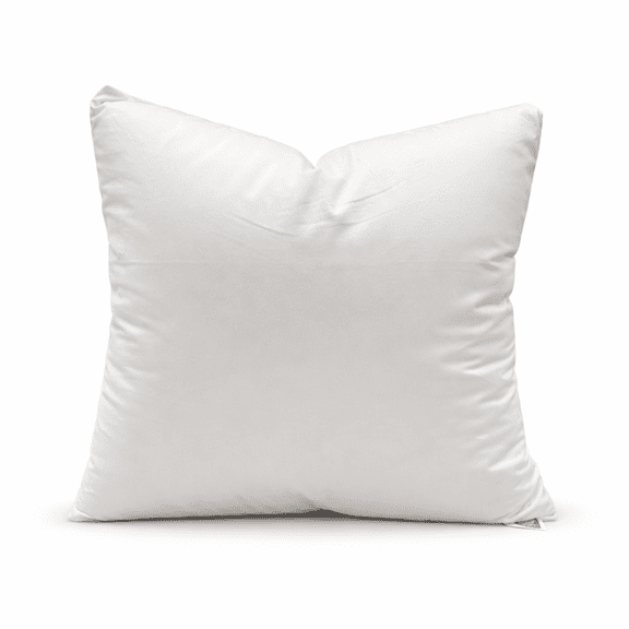20x20 Goose Down & Feather Pillow Insert – Luxury Designer Cushion – Multiple Loft Options – 100% Cotton Shell