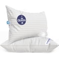 thumbnail image 1 of Continental Bedding Hungarian White Goose Down Medium Hotel Bed Pillow 100% Cotton Shell with 700 Fill Power -Medium, Queen Size, Set of 2, 20x30 Inch, 1 of 7