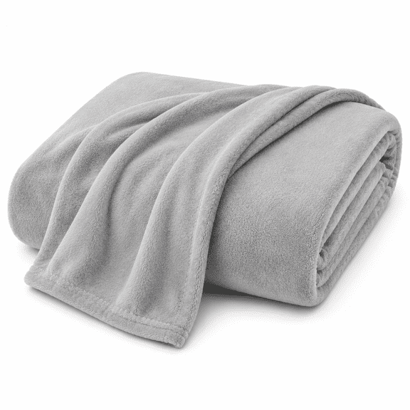 Continental Bedding Soft Lightweight Plush Microfleece Blanket for Couch, Sofa & Bed, Cozy Warm All-Season Throw, Gray, 50x70