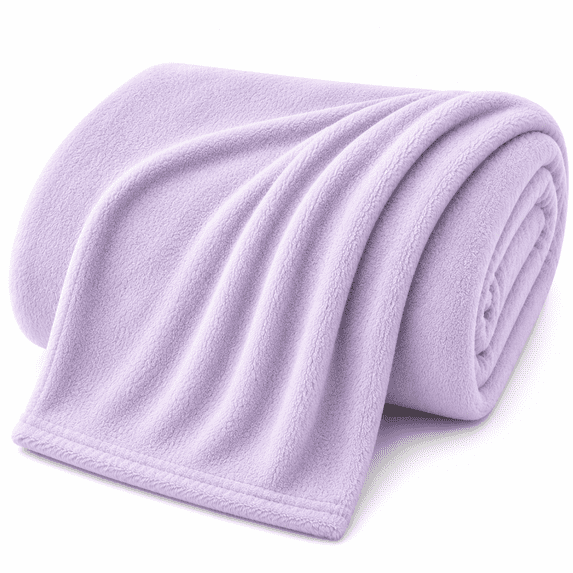 Continental Bedding Soft Lightweight Plush Microfleece Blanket for Couch, Sofa & Bed, Cozy Warm All-Season Throw, Lavender 50x70