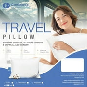Continental Bedding Travel Pillow & Gift Set - Polyester Travel Pillow 13x18 Inch
