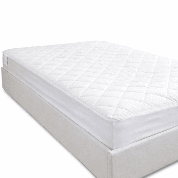 Harmony Collection Mattress Pad Cover - 100% Cotton Quilted Breathable with 18" Deep Pocket, Soft, Cooling, Hypoallergenic