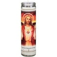 thumbnail image 1 of Continental Candle Rosary Series Sacred Heart of Jesus Candle, White, 8", 1 of 4