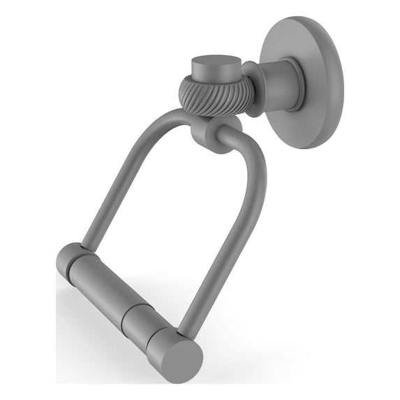 Continental Collection 2 Post Toilet Tissue Holder - Matte Gray / Twisted