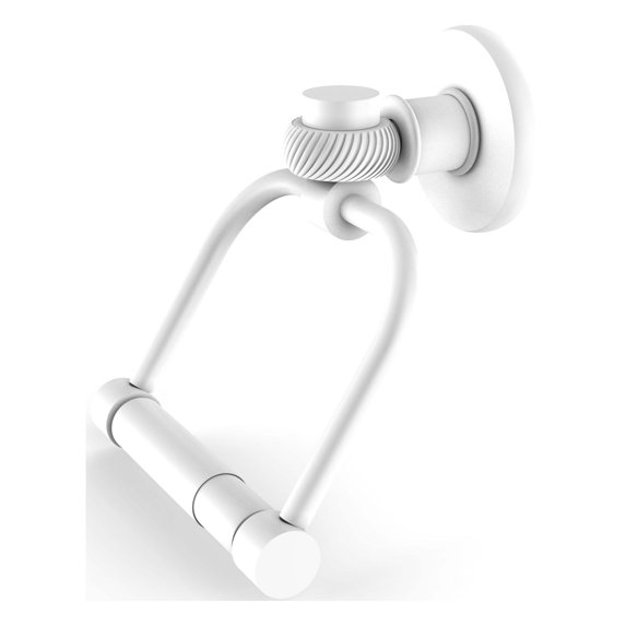 Continental Collection 2 Post Toilet Tissue Holder - Matte White / Twisted