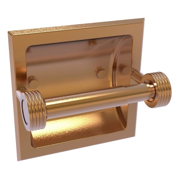 Continental Collection Recessed Toilet Tissue Holder - Brushed Bronze / Grooved