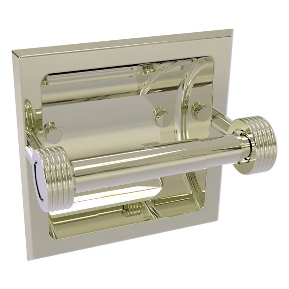 Continental Collection Recessed Toilet Tissue Holder - Polished Nickel / Grooved