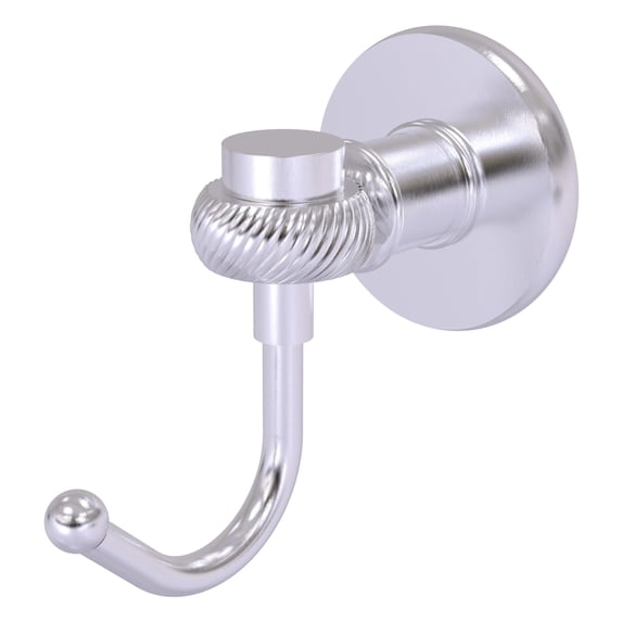Continental Collection Robe Hook - Satin Chrome / Twisted