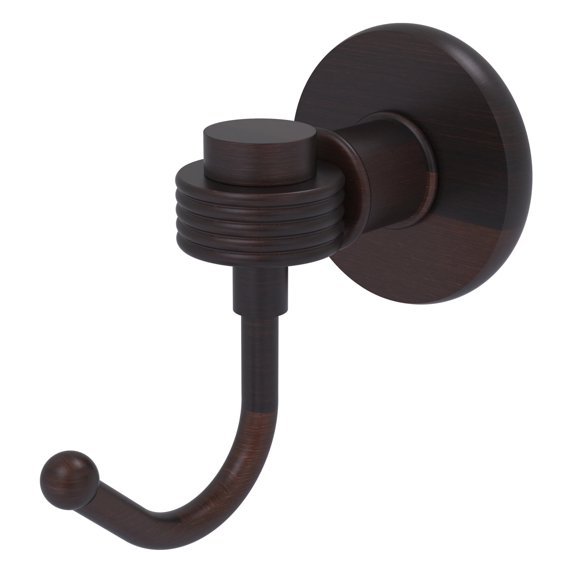 Continental Collection Robe Hook with Groovy Accents in Venetian Bronze