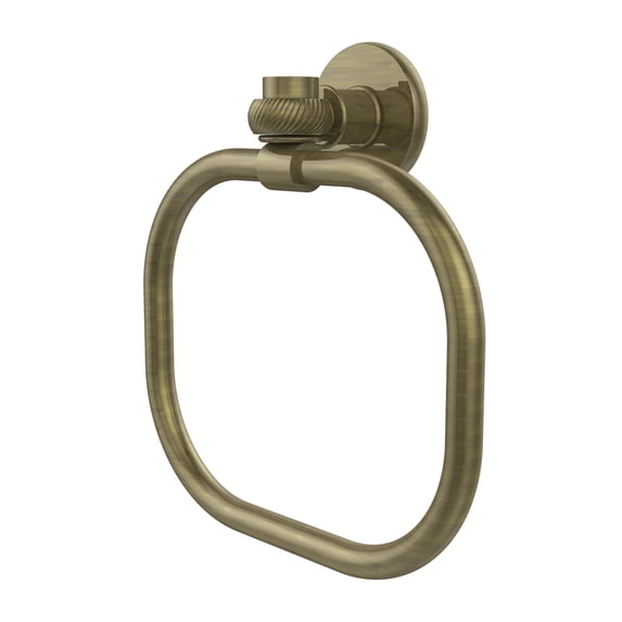 Continental Collection Towel Ring with Twist Accents