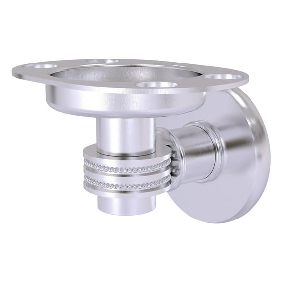Continental Collection Tumbler and Toothbrush Holder with Dotted Accents in Satin Chrome