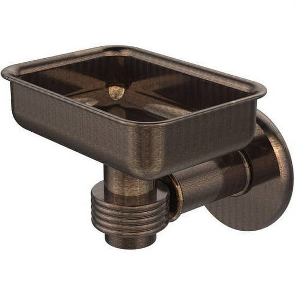 Continental Collection Wall Mounted Soap Dish Holder - Venetian Bronze / Grooved