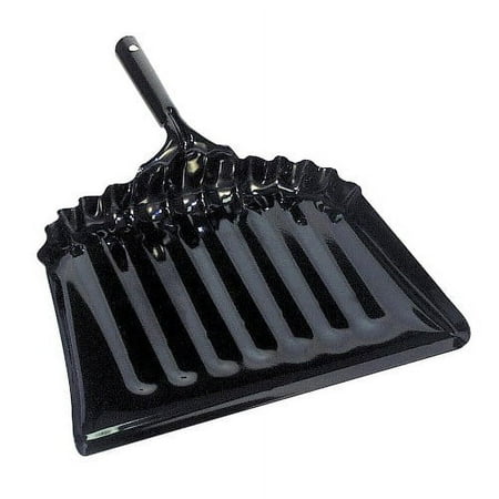 Continental Commercial Heavy Duty Dust Pan Black, 13.5" Length x 12" Width x 2.75" Height, Metal | 1/Each