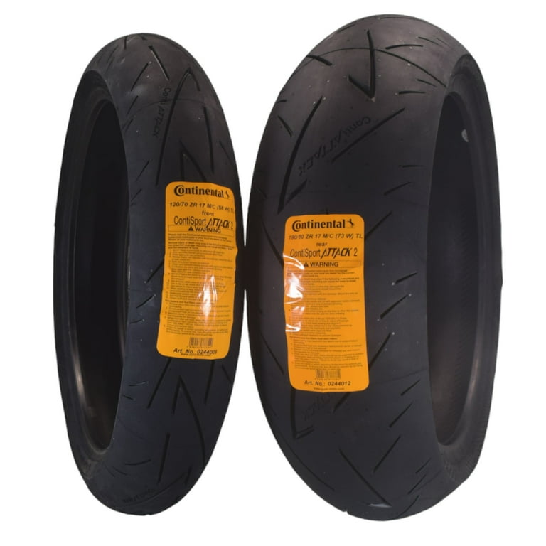 Continental ContiSportAttack 2 120/70ZR17 Front & 190/50ZR17 Rear 
