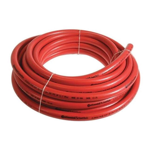 Continental Air Hose,1" ID x 50 ft.,Red PLR10025-50