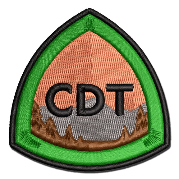 Continental Divide Trail Hiking Triple Crown Applique Multi-Color Embroidered Iron-On Patch - 2.0 Inch Mini
