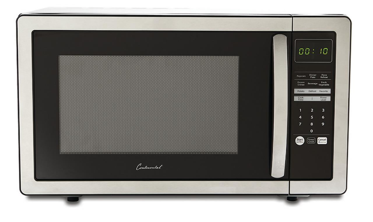 Continental Electric 1.1 Cu. Ft. Microwave with Stainless Steel Digital ...