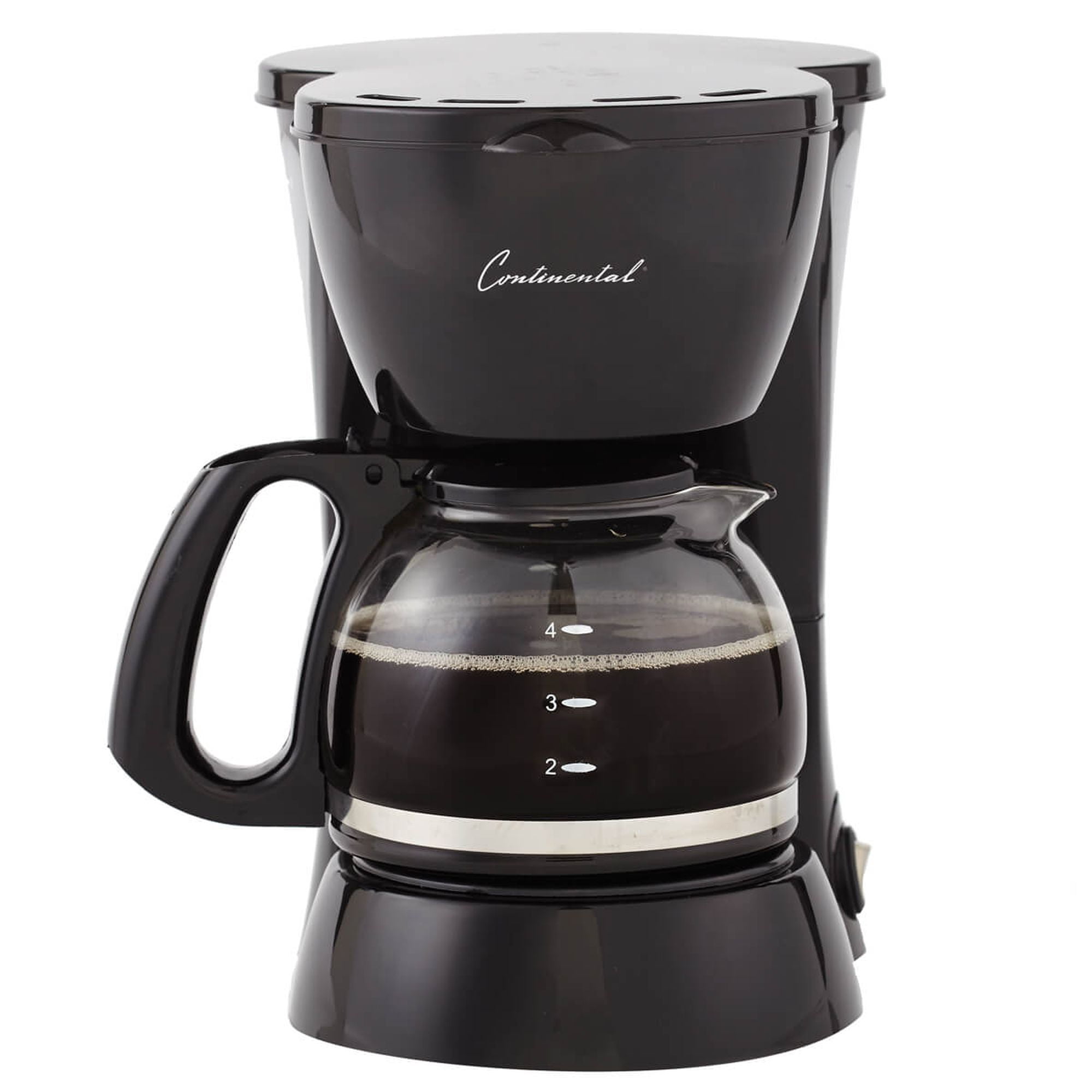 Continental Electric 4 Cup Black Coffee Maker