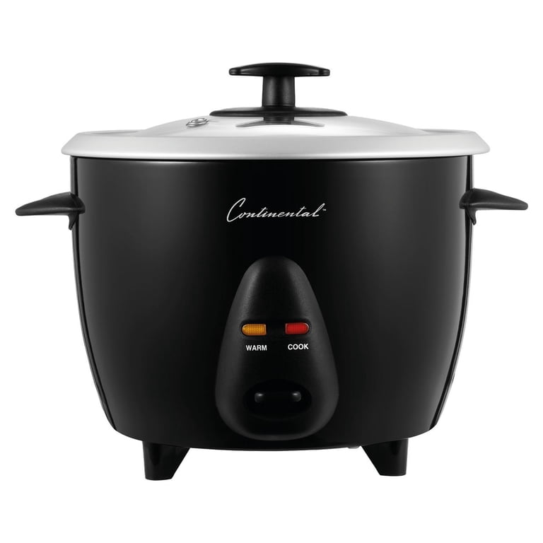 Continental Electric 10-Cup Rice Cooker with Removable Aluminum Liner and  Glass Lid