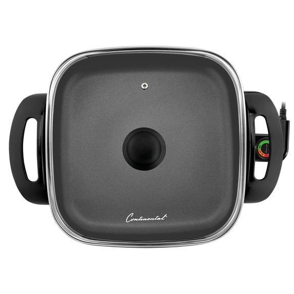 Continental Electrics 12" Electric Skillet Black Finish