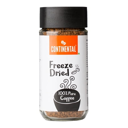 Continental Freeze Dried Pure Instant Coffee Powder, 100G Jar | 100% Arabica Coffee | Black Coffee | Cold Coffee