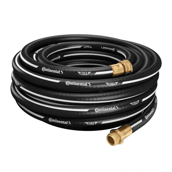 Continental Garden Water Hose 3/4"X100' Outdoor Coupled Contractor Rubber Black