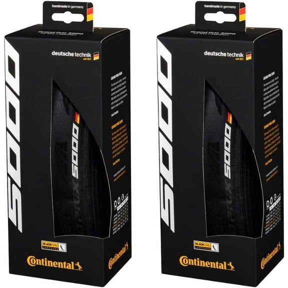 Continental Grand Prix 5000 700 X 28 Black-BW + Black Chili 2-Count