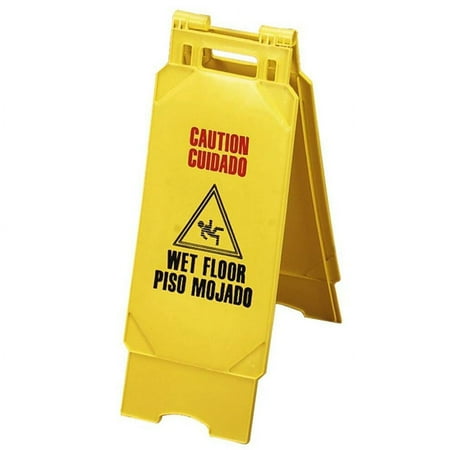 Continental Plastic Bilingual Wet Floor Sign