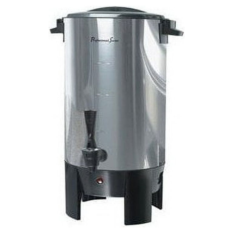 Restpresso 230 Ounce Coffee Dispenser, 1 Single-Wall Large Coffee Urn - 120V/1000W, Serves 46 Cups, Silver 13/0 Stainless Steel Hot Water Urn, No-Drip