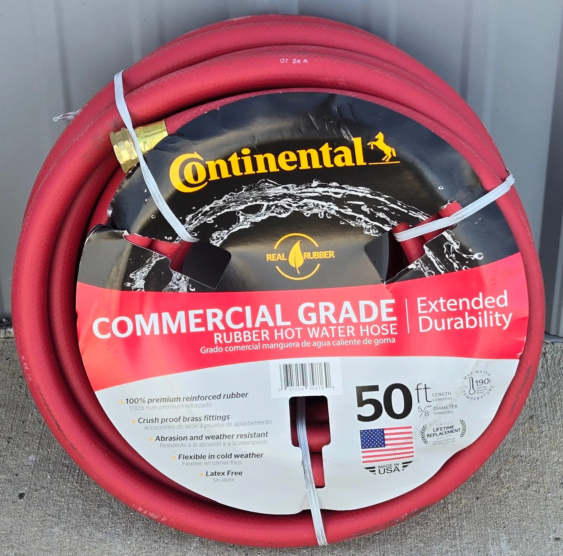 Continental Premium 5/8 in x 50 ft. Hot Water Hose Commercial Grade