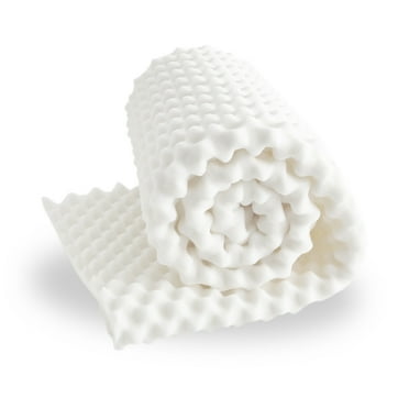 Continental Sleep 1" Convoluted Egg Shell Foam Mattress Topper, Twin