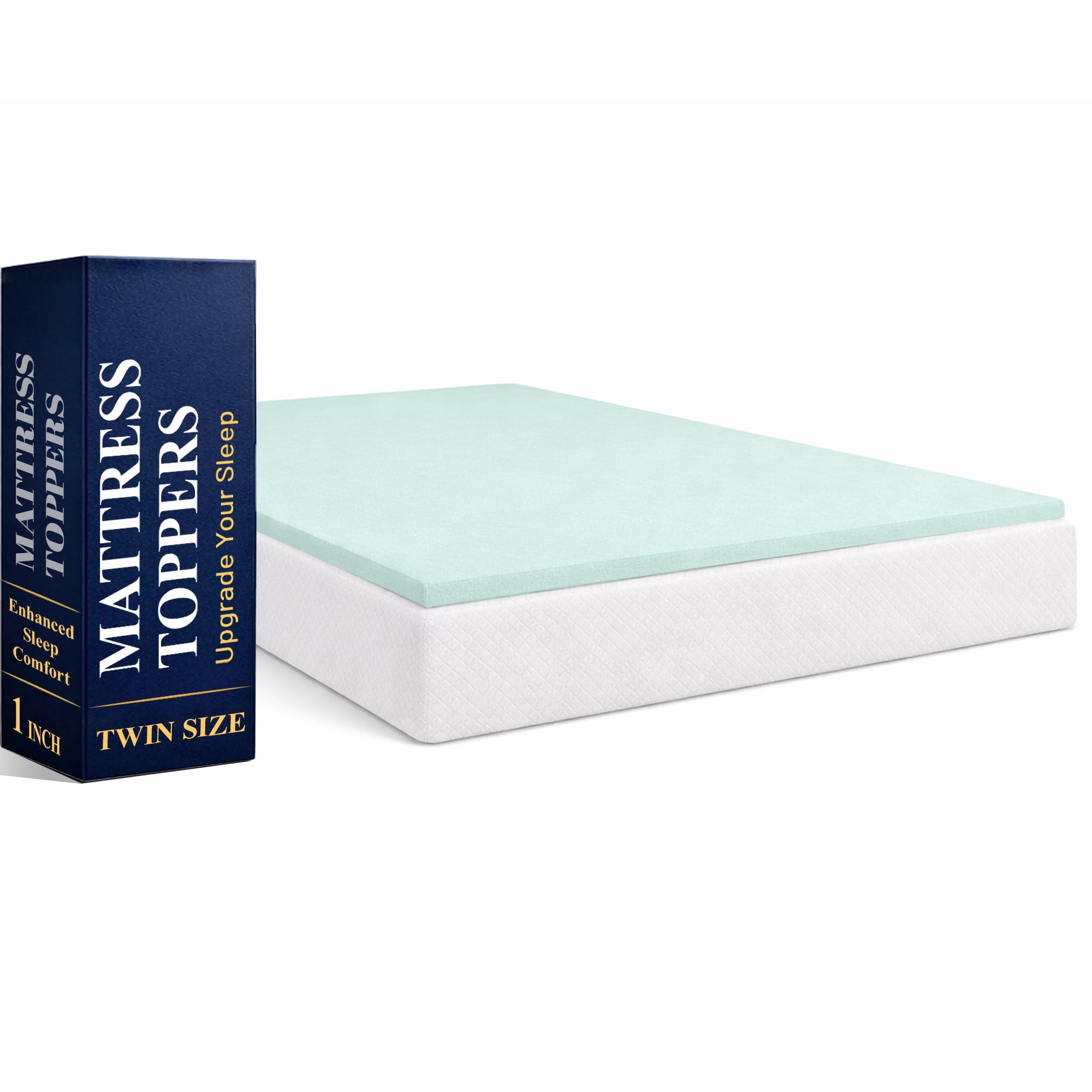 Continental Sleep, 1" High Density CertiPUR-US Foam Mattress Topper, Twin